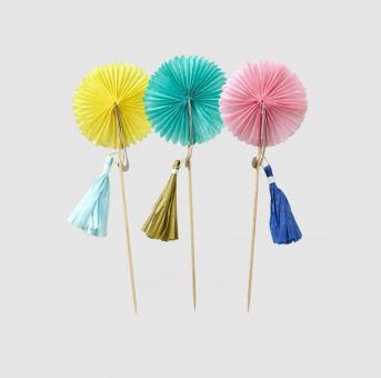 rice Party Picks - Fächer mit Tassel 