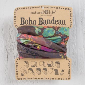 Noi Boho Stirn- und Haarband Bandeau - olive/turk/black 