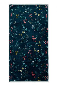 PIP Studio Les Fleurs Badetuch Dunkelblau 70 x 140 cm 