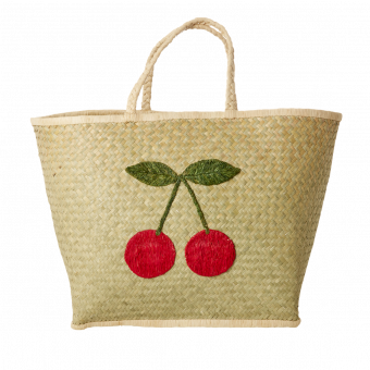 Rice Shopping Bag aus Raffia Big Cherry Large 