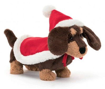 Jellycat Christmas Winter Warmer Otto Sausage Dog 