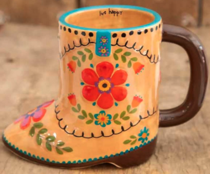 Noi Tasse Folk Art 'Live Happy' Boot 