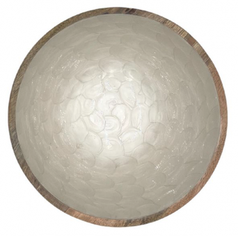 by Room Mangoholzschale White Pearl 38 cm 