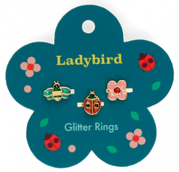 Rex London Glitzerringe Ladybird 