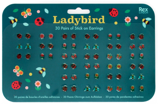 Rex London Ohrring zum Aufkleben Ladybird 