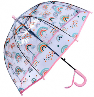 Clayre & Eef Kinder-Regenschirm Rainbows Pink 