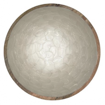 by Room Mangoholzschale White Pearl 25 cm 