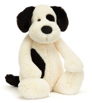 Jellycat Bashful Black and Cream Puppy Huge 