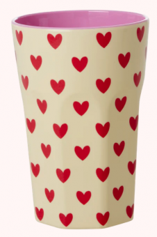 Rice Darling Hearts Print Becher Tall 