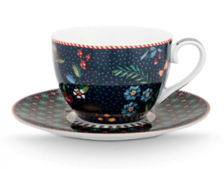 Pip Studio Berry Blues Tasse & Untertasse Blau 