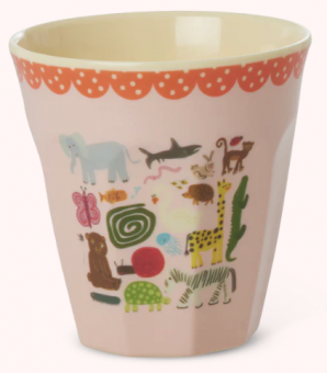 Rice Wildlife Print Becher / Cup Pink Medium 