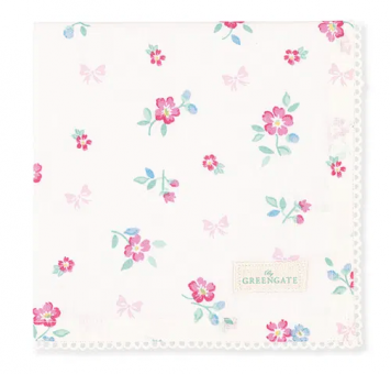 GreenGate Athea Stoffserviette mit Spitze White 