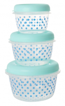 Rice Dots Aufbewahrungsboxen Mint 3er Set 