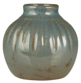 ibLaursen Marina Vase mit Rillenmuster Antik-Look Blau 