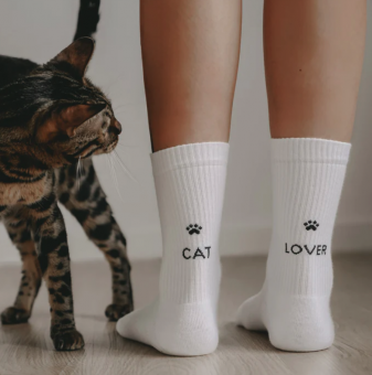 Eulenschnitt Socken Cat Lover Gr. 39 - 42 