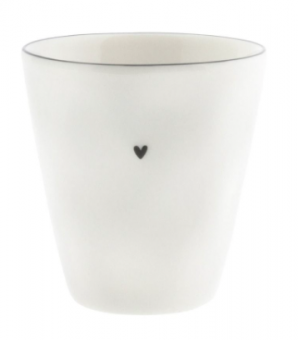 Bastion Collection Becher White/Black Heart 