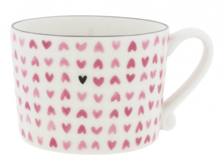 Bastion Collection Tasse Hearts White/Rose 