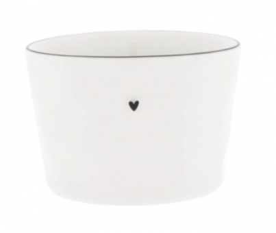 Bastion Collection Becher Heart White/Black 