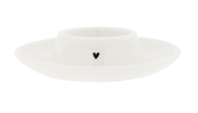 Bastion Collection Eierbecher Heart White/Black 