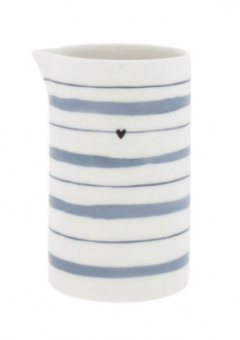 Bastion Collection Milchkrug Stripes Watercolour White/Blue 