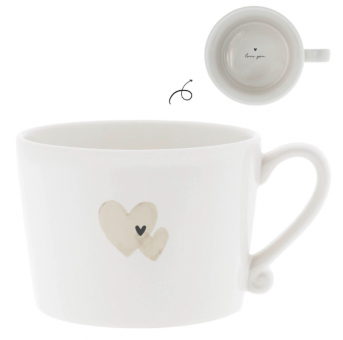 Bastion Collection Tasse 2 Hearts White 