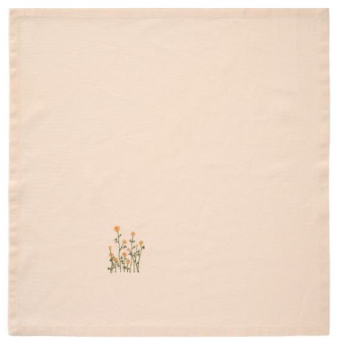 ibLaursen Flora Stoffserviette mit gelben Butterblumen Butter Cream 