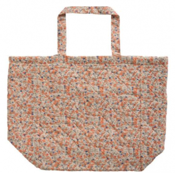 ibLaursen Tasche Wattiert mit orangen/blauen Blumen 