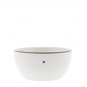 Bastion Collection Bowl white / Black Heart 