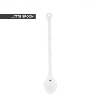 Bastion Collection Lattelöffel White with Heart 18,5 cm 