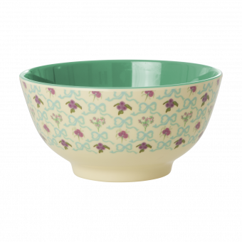 Rice Bow and Bouquet Print Bowl Medium 