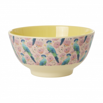 Rice Exotic Bird Print Bowl Medium 