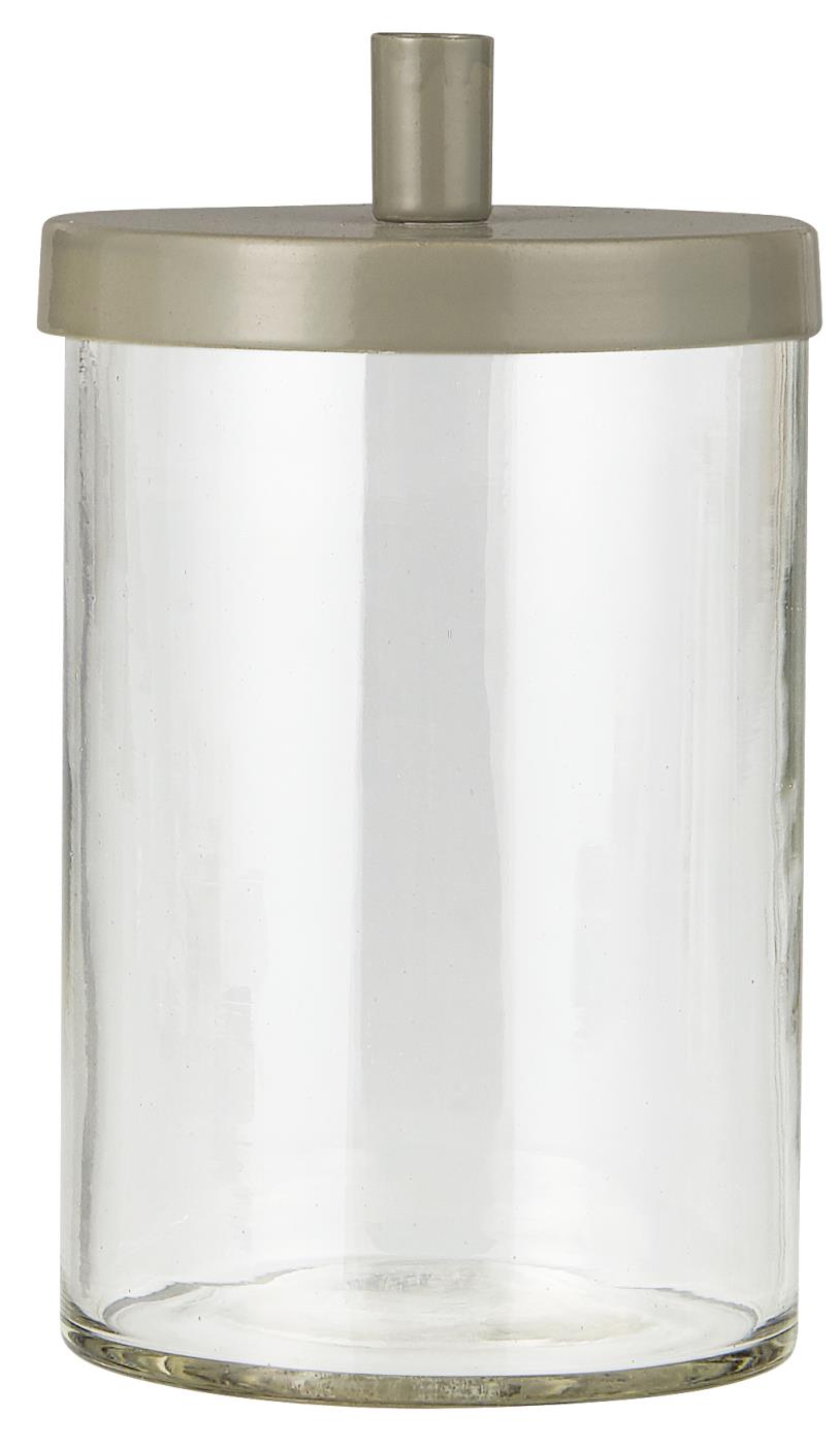 Erlesene Geschenk- Glas Wohnartikel online Kerzenhalter | mit (grau) und | f. ibLaursen kaufen Stabkerzen Metalldeckel